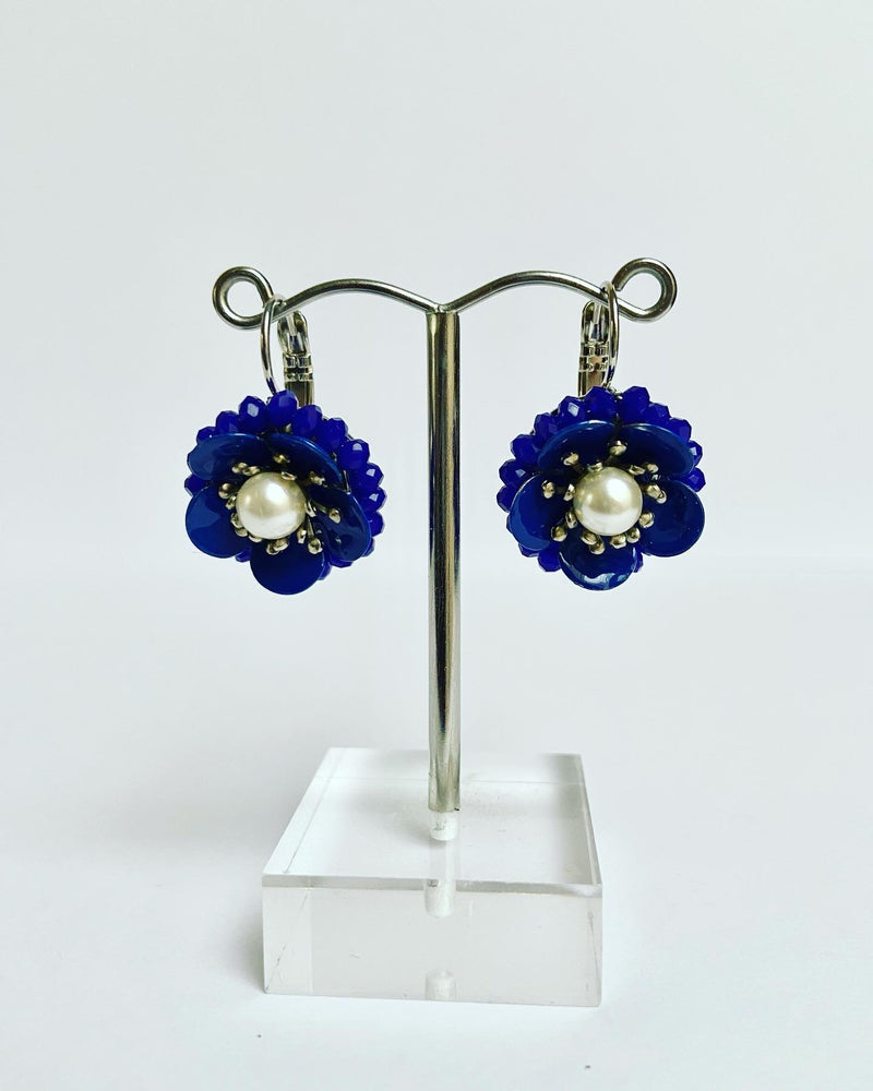 Flower Pearl Earrings -4 colours