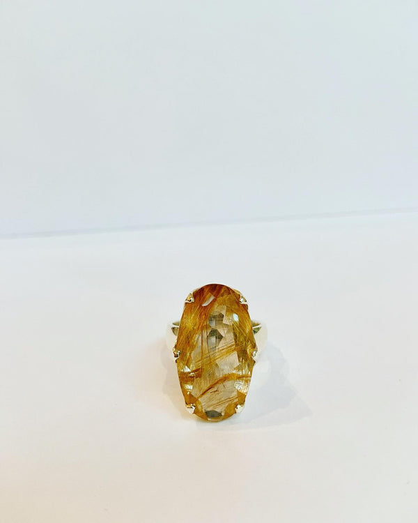 Rutilated Quartz Ring