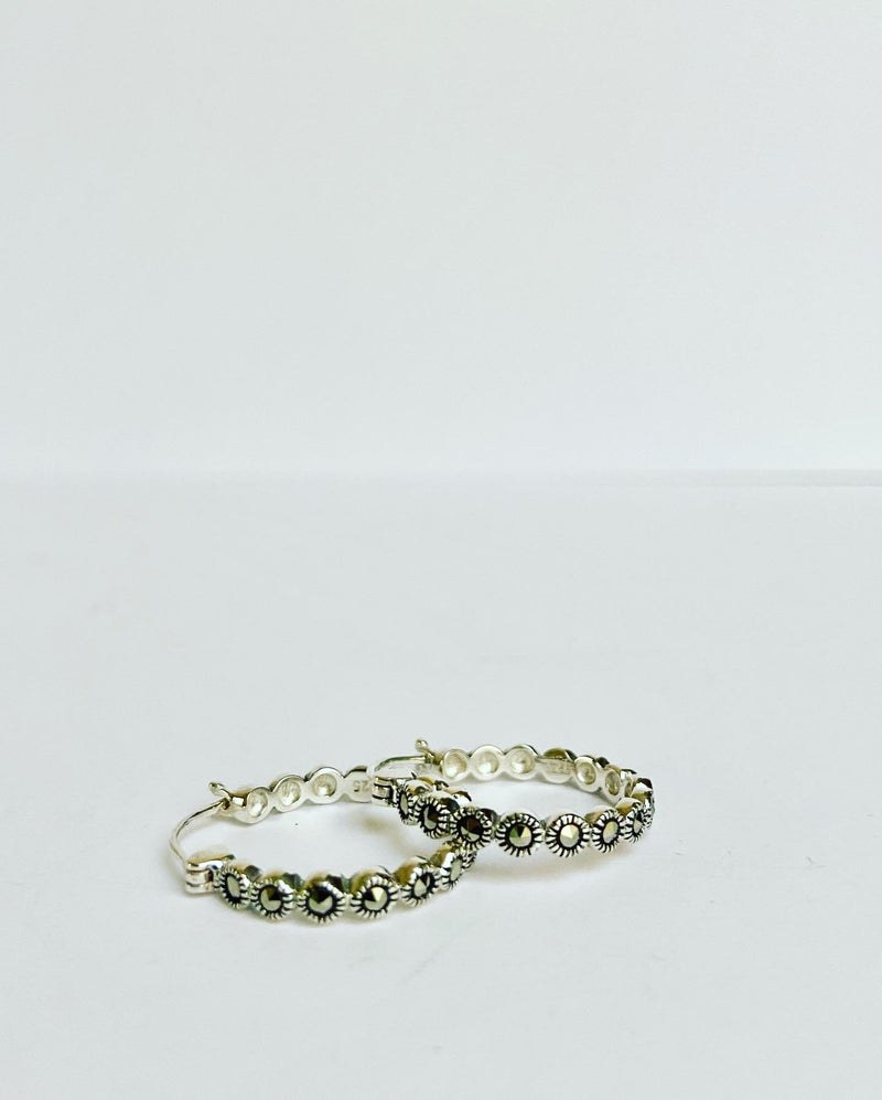 Marcasite Hoops