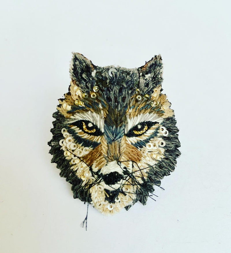 Alaskan Wolf Brooch