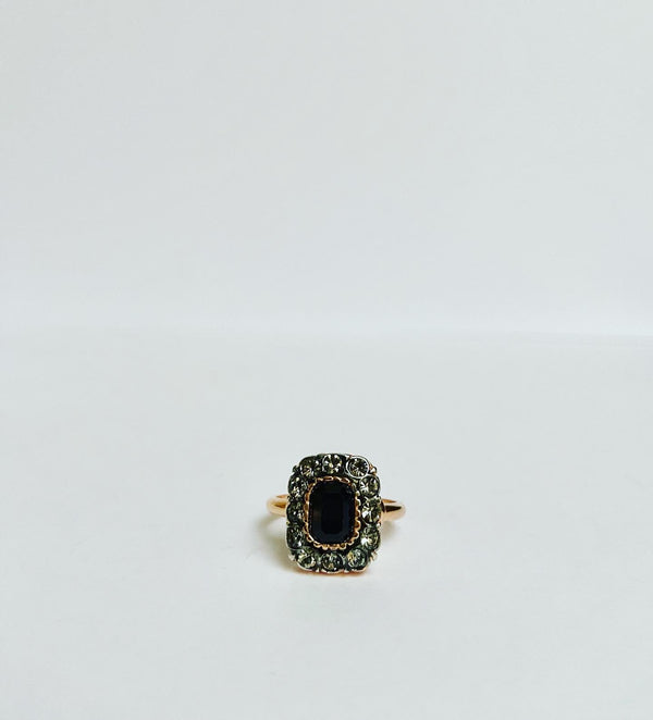 Etruscan Black Large Rectangular Ring