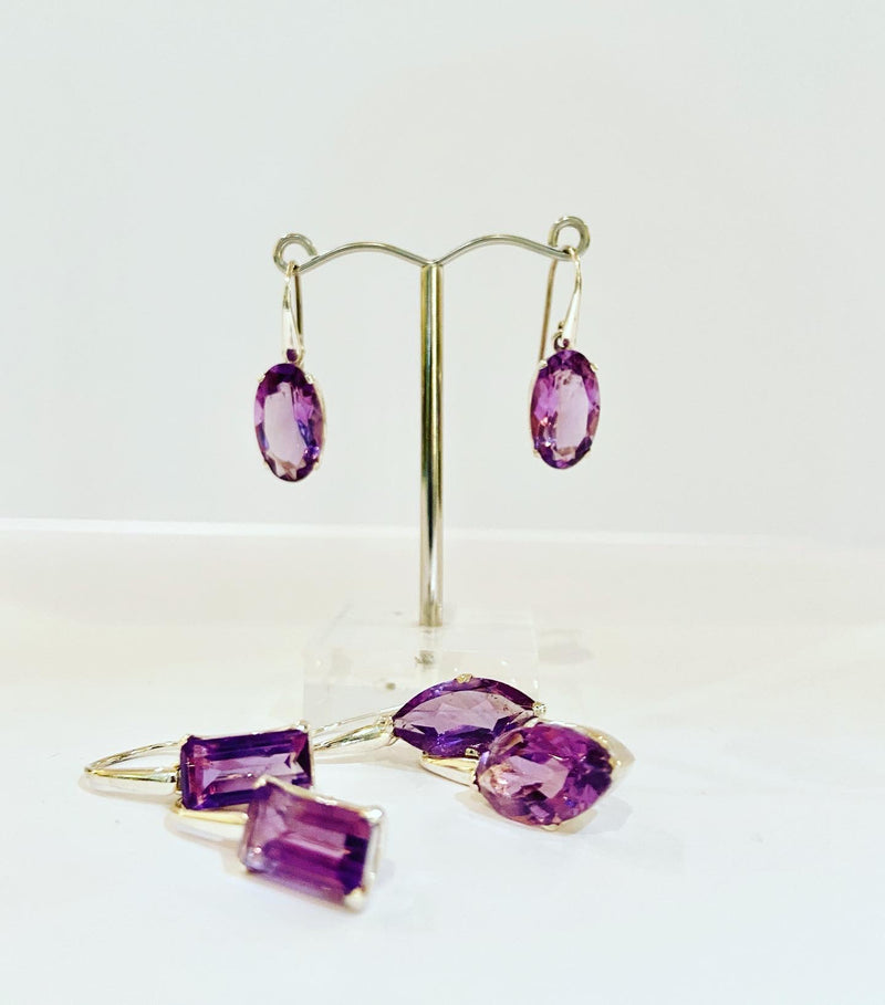 Amethyst Marquise Earrings