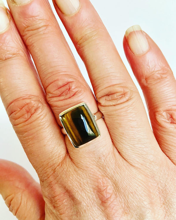 Tiger Eye Gemstone Ring