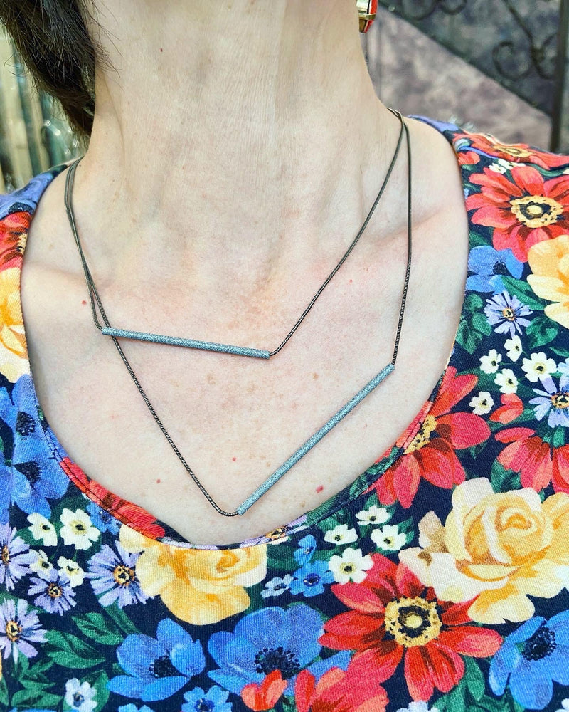 Grey Bar Necklace