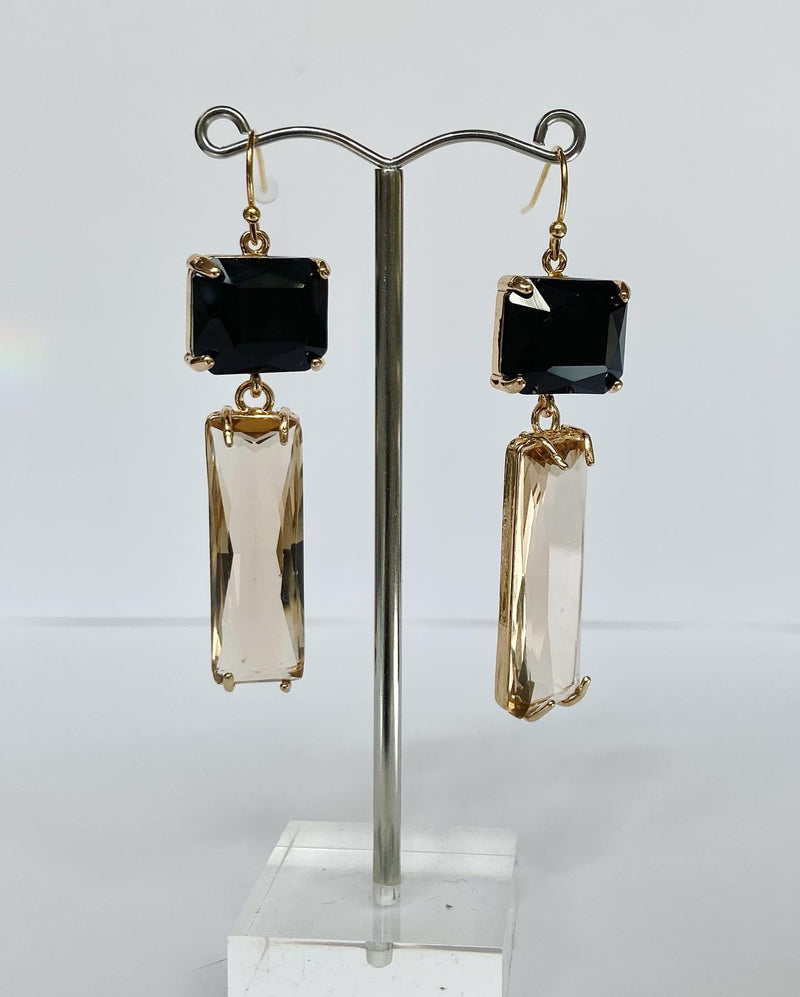 Black Toffee Crystal Earrings