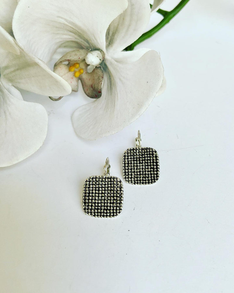 Square Dot Hook Earrings