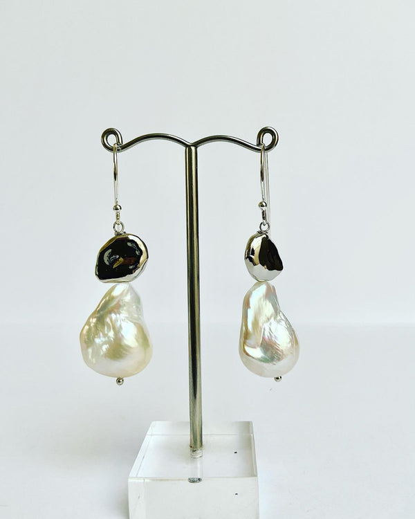 Baroque Freshwater Silver Hook Earrings