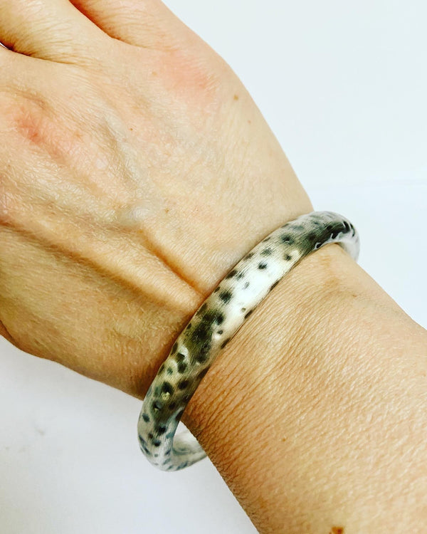 Safari Matt Silver Bangle