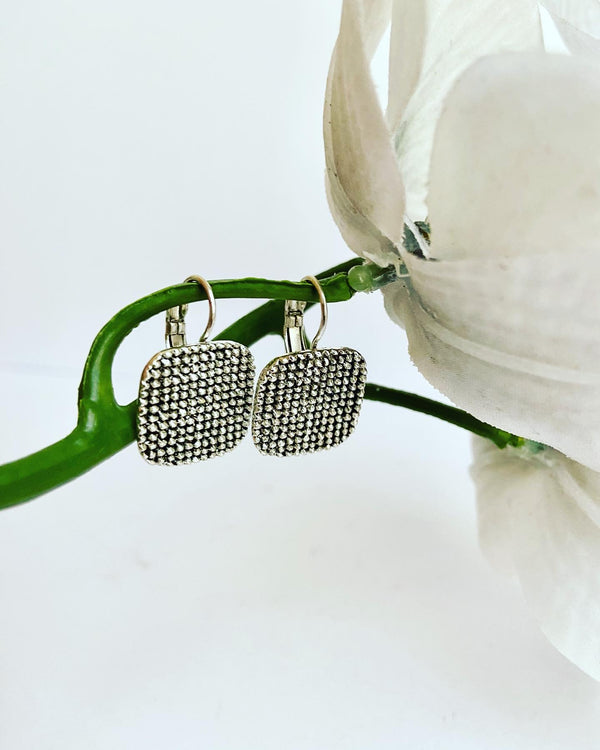 Square Dot Hook Earrings