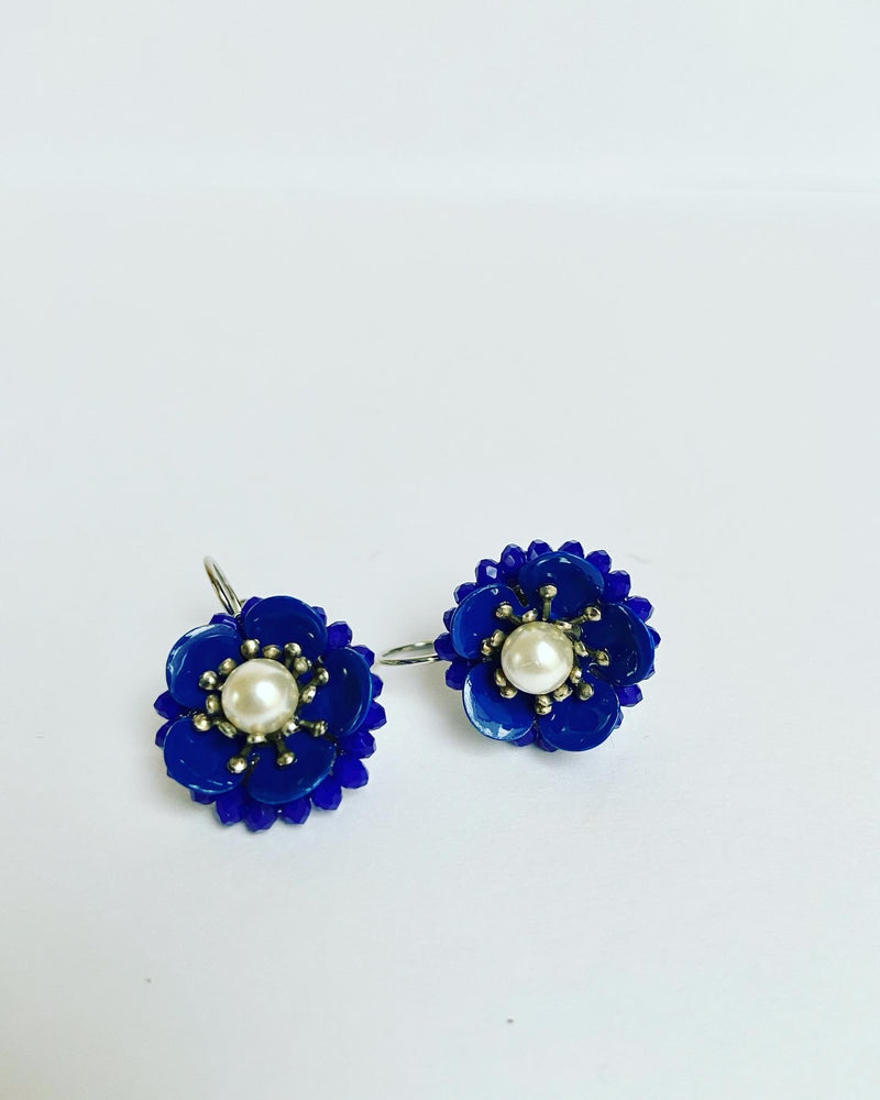 Flower Pearl Earrings -4 colours