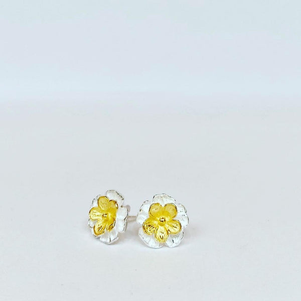 Flower Gold Centre Earrings