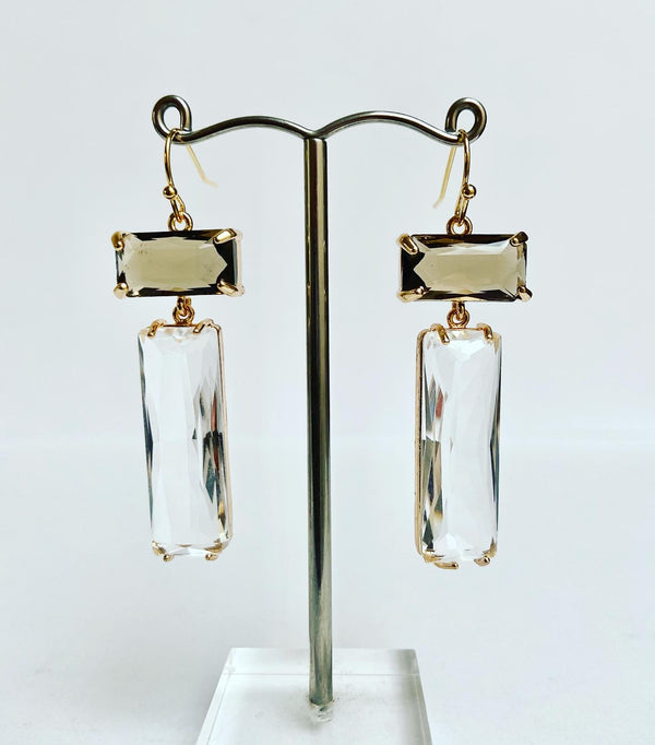 Smokey Crystal Earrings