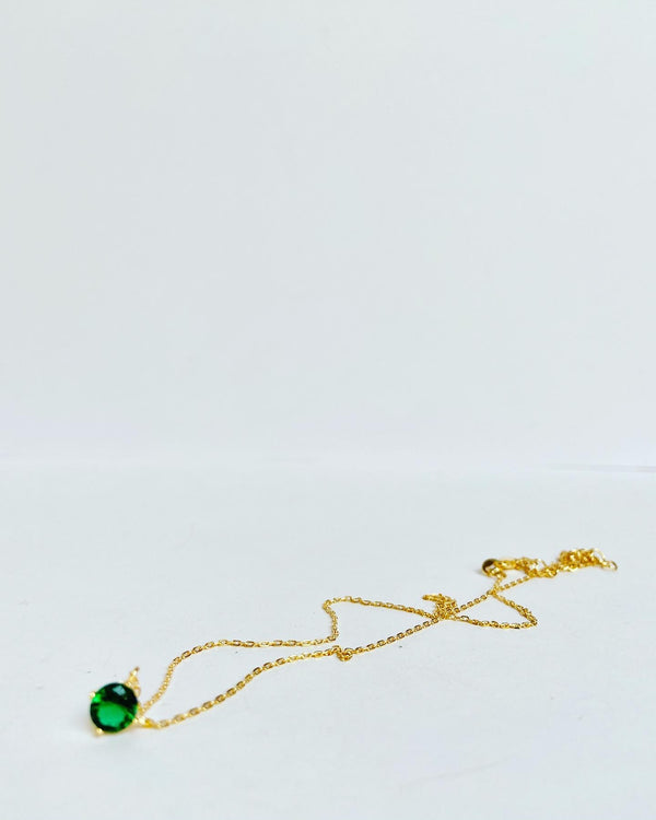 Emerald Crystal Necklace-  2 options