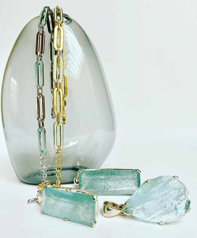 Acquamarine Gemstone Pendent-large