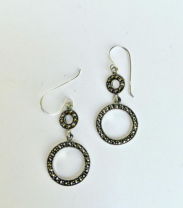 Marcasite Circles Earrings