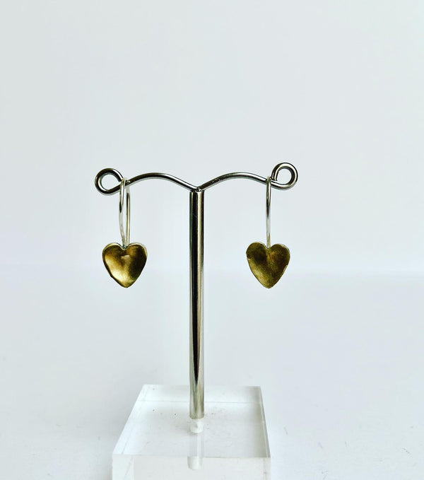 Hammered Small Heart -Yellow Gold