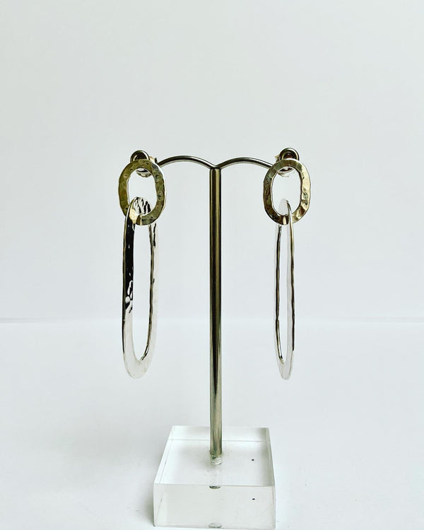 Interlink Hammered Earrings