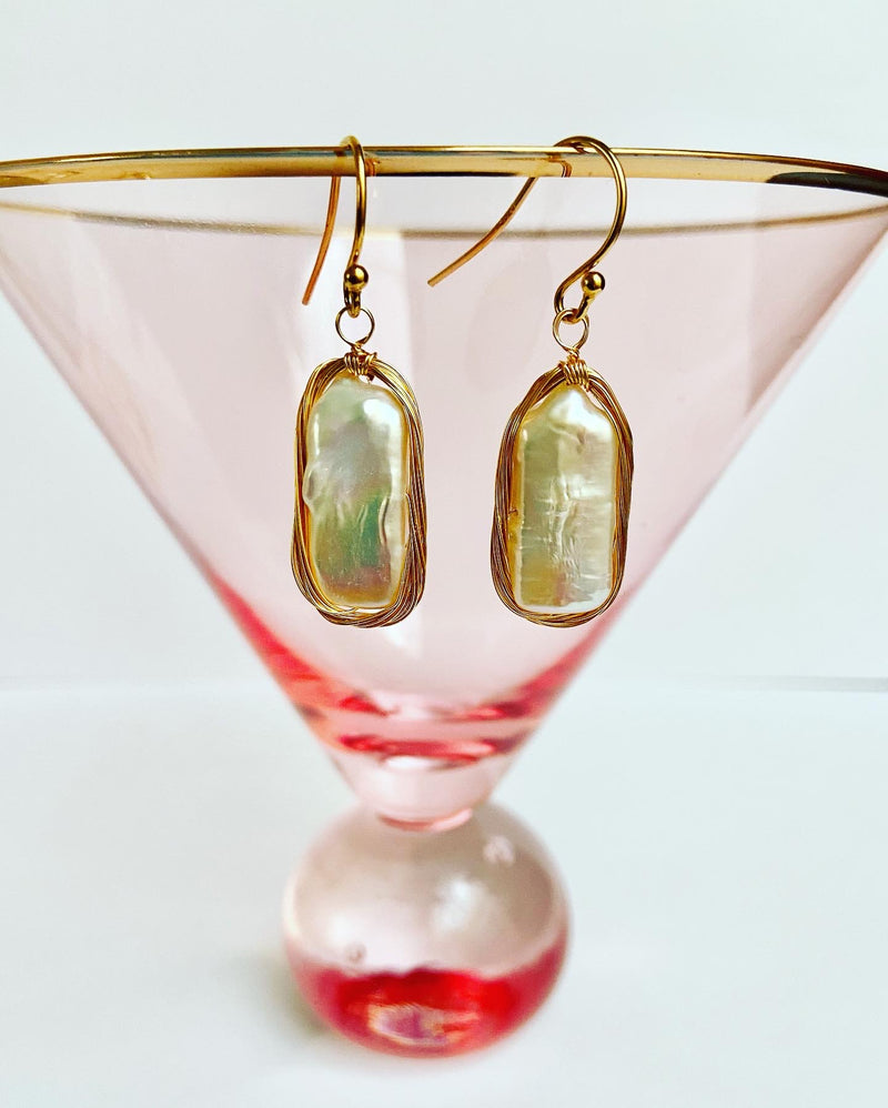 Organic Freshwater Pearl Earrings- 2 options