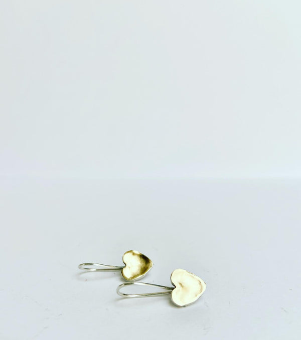 Hammered Small Heart -Yellow Gold