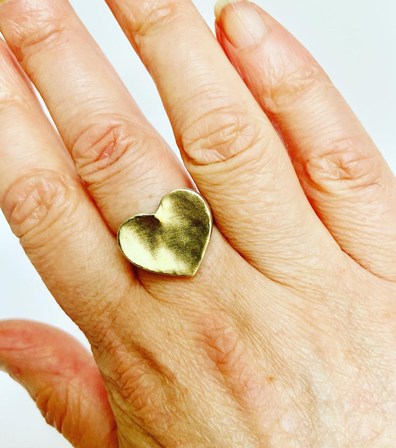 Heart Ring -Yellow Gold - Israel