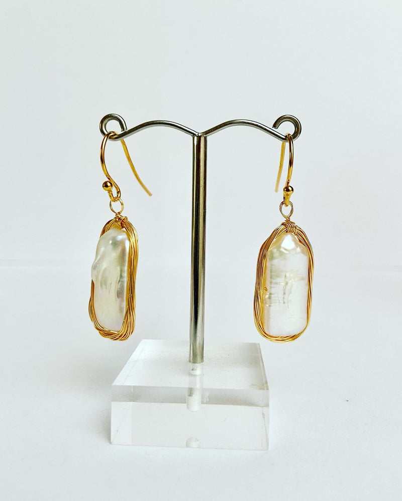 Organic Freshwater Pearl Earrings- 2 options