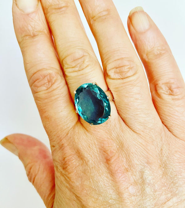 Fluorite Oval Ring -large