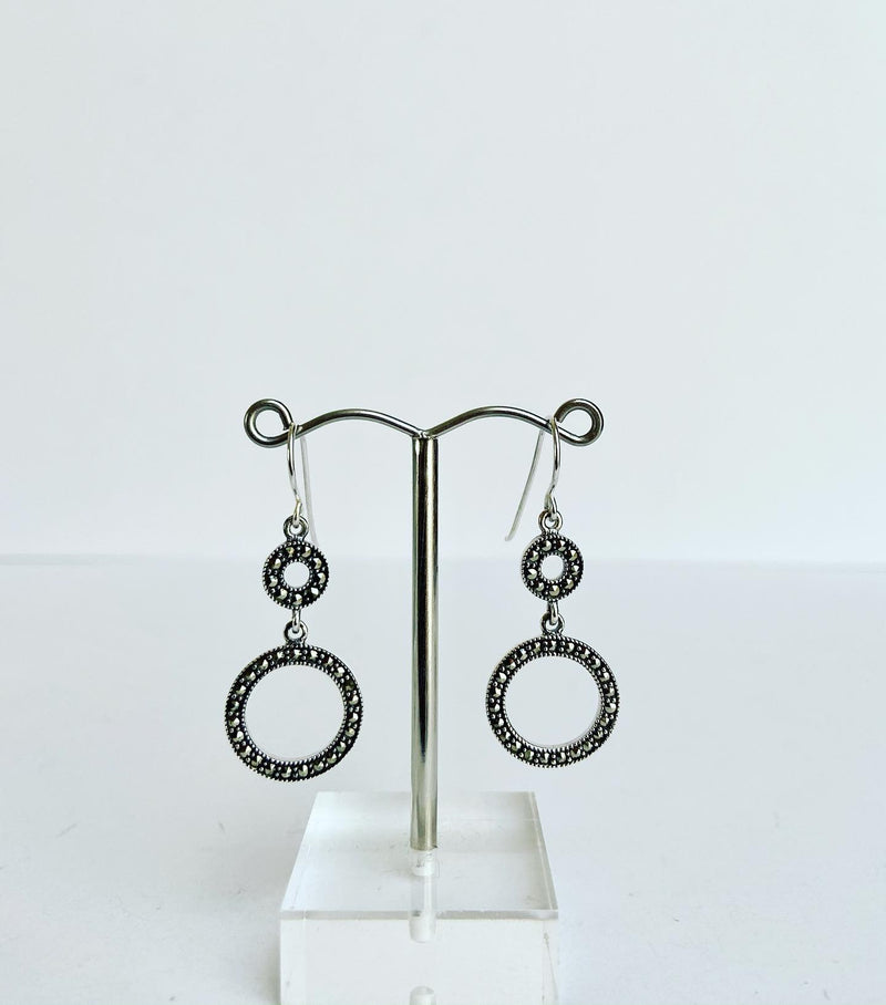 Marcasite Circles Earrings