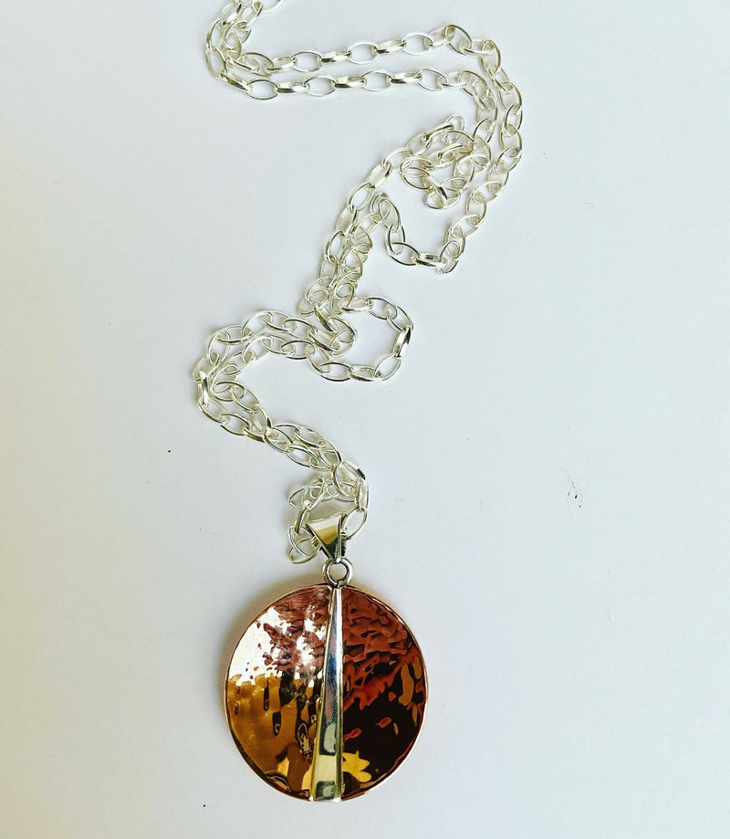 Copper disc pendant only