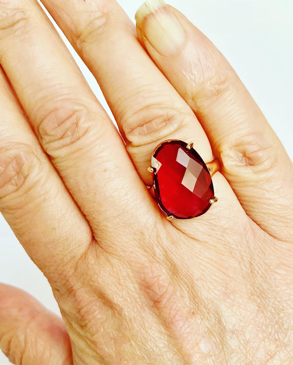 Crystal Cocktail Rings -3 colours