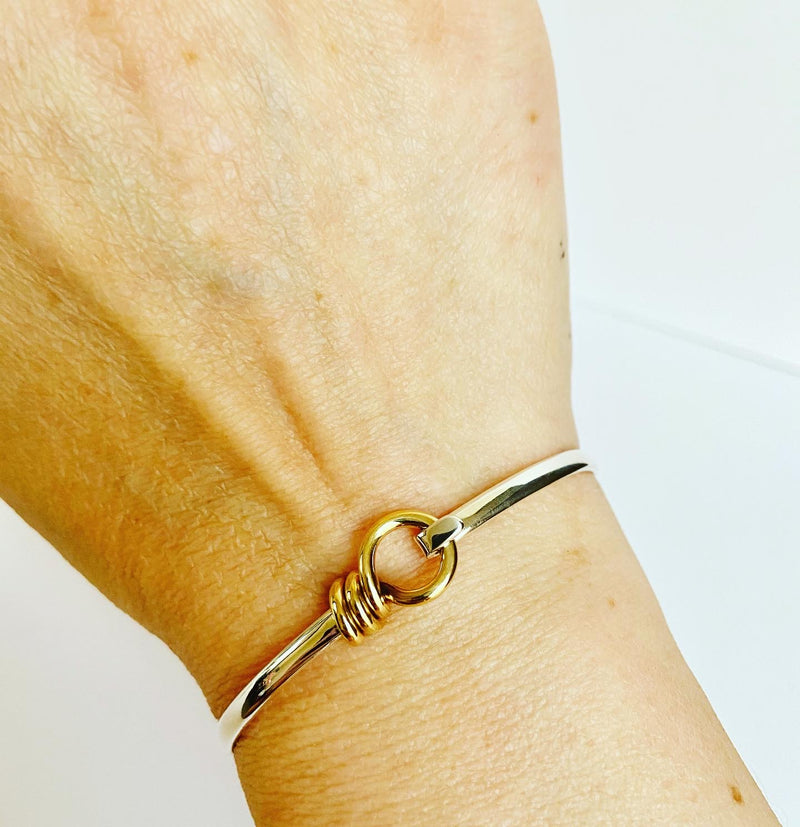 Gold loop bangle