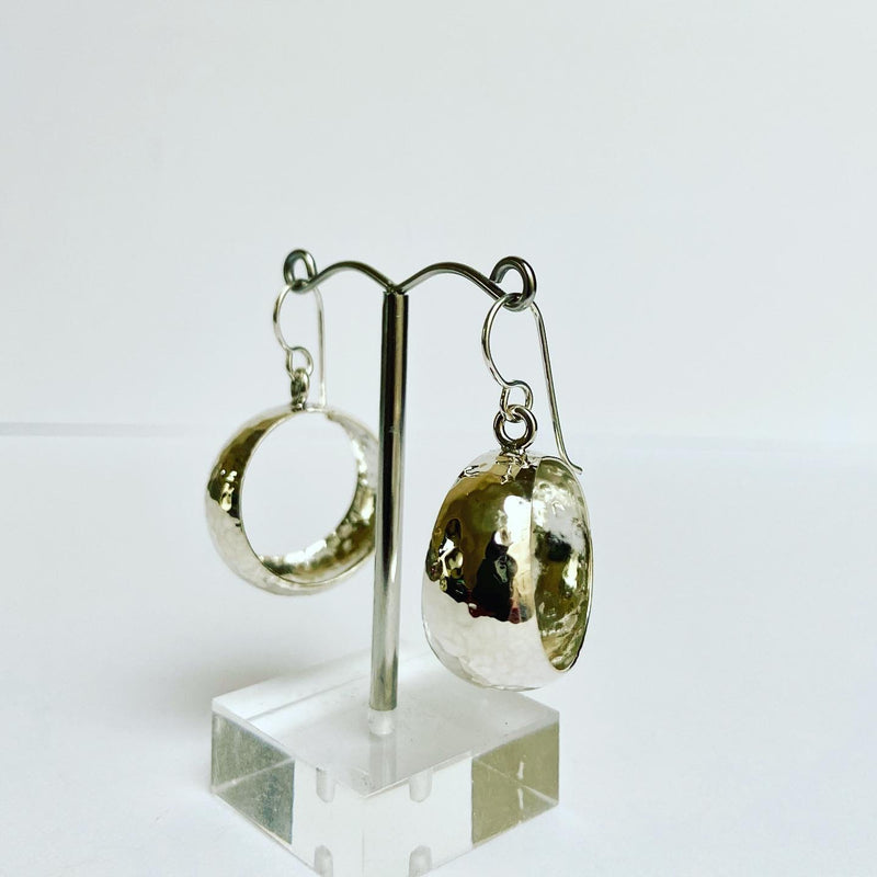 Gypsy loop sterling silver earrings